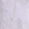 Modest A-line Short Sleeves Scoop Neckline Beaded Embroidered Ruched Cross Belts Sweep Train Chiffon Wedding Dresses