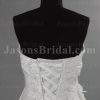 Fit-and-Flare Sweetheart Ruched Asymmetrical Pleated Adorned Flowers Beaded Appliques Side Draped Sweep Train Bubble Hem Satin Wedding Dresses