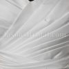 Fit-and-Flare Sweetheart Ruched Asymmetrical Pleated Adorned Flowers Beaded Appliques Side Draped Sweep Train Bubble Hem Satin Wedding Dresses