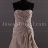 Fit-and-Flare Sweetheart Beaded Embroidered Ruched Side Draped Sweep Train Bustled Taffeta Wedding Dresses