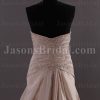 Fit-and-Flare Sweetheart Beaded Embroidered Ruched Side Draped Sweep Train Bustled Taffeta Wedding Dresses