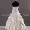 Ball Gown Sweetheart Beaded Appliques Adorned Flowers Pick-up Floor Length Satin Wedding Dresses