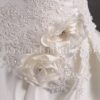 Ball Gown Sweetheart Beaded Appliques Adorned Flowers Pick-up Floor Length Satin Wedding Dresses