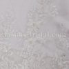 Fit-and-Flare Appliqued One-shoulder Sweetheart Asymmetrical Ruched Beaded Draped Sweep Train Lace over Satin Wedding Dresses