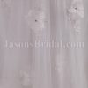 Empire A-line Sweetheart Beaded Adorned Flowers Ribbon Sweep Train Tulle over Satin Wedding Dresses