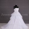 Stunning Ball Gown Sweetheart Embroidered Sweep Train Layered Tulle Satin Wedding Dresses
