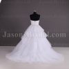 Stunning Ball Gown Sweetheart Embroidered Sweep Train Layered Tulle Satin Wedding Dresses