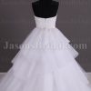 Stunning Ball Gown Sweetheart Embroidered Sweep Train Layered Tulle Satin Wedding Dresses