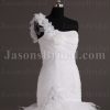 Fit-and-Flare Floral One-shoulder Sweetheart Asymmetrical Ruched Sweep Train Ruffled Tulle Wedding Dresses