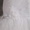 Fit-and-Flare Floral One-shoulder Sweetheart Asymmetrical Ruched Sweep Train Ruffled Tulle Wedding Dresses