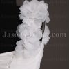 Fit-and-Flare Floral One-shoulder Sweetheart Asymmetrical Ruched Sweep Train Ruffled Tulle Wedding Dresses