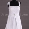 Princess A-line Cap Sleeve Sweetheart Beaded Embroidered Jeweled Ruched Waistband Front Slit Chapel Train Satin Wedding Dresses