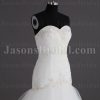 Glamorous Trumpet Sweetheart Beaded Embroidered Asymmetrical Ruched Sweep Train Tulle Wedding Dresses