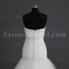 Glamorous Trumpet Sweetheart Beaded Embroidered Asymmetrical Ruched Sweep Train Tulle Wedding Dresses