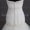 Glamorous Trumpet Sweetheart Beaded Embroidered Asymmetrical Ruched Sweep Train Tulle Wedding Dresses
