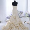 Glamorous Trumpet Sweetheart Allover Beaded Embroidered Bubble Hem Pick-up Sweep Train Pleated Taffeta Wedding Dresses
