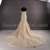 Glamorous Trumpet Sweetheart Allover Beaded Embroidered Chapel Train Pleated Taffeta Wedding Dresses