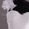 Princess A-line Floral One-shoulder Asymmetrical Pleated Scalloped Front Slit Sweep Train Tulle Wedding Dresses