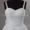 Ball Gown Effect Mermaid Double Spaghett Straps Sweetheart Lace Bodice Waistband Detachable Pleated Illusion Organza Overskirt Wedding Dresses