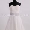Princess A-line Sweetheart Asymmetrical Ruched Floral Ribbon Sweep Train Satin Appliqued Cascade Back Organza Wedding Dresses