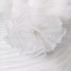 Mermaid Frilled Strapless Neckine Adorned Flower Asymmetrical Ruched Sweep Train Ruffled Organza over Satin Wedding Dresses