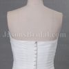 Mermaid Frilled Strapless Neckine Adorned Flower Asymmetrical Ruched Sweep Train Ruffled Organza over Satin Wedding Dresses