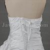 Ball Gown Sweetheart Beaded Appliques Asymmetrical Ruched Chapel Train Pick-up Satin Wedding Dresses