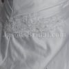 Ball Gown Sweetheart Beaded Appliques Asymmetrical Ruched Chapel Train Pick-up Satin Wedding Dresses