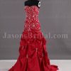 Mermaid Sweetheart Beaded Embroidered Sweep Train Tucked Taffeta Wedding Dresses