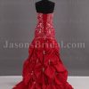 Mermaid Sweetheart Beaded Embroidered Sweep Train Tucked Taffeta Wedding Dresses
