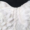 Elegant A-line Sweetheart Beaded Pleated Ribbon Sweep Train Tulle over Satin Wedding Dresses