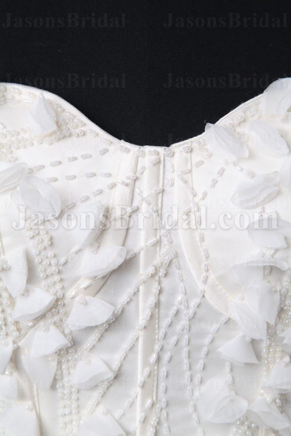 Elegant A-line Sweetheart Beaded Pleated Ribbon Sweep Train Tulle over Satin Wedding Dresses
