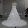 Ball Gown Strapless Asymmetrical Ruched Adorned Flowers Appliques Chapel Train Organza over Satin Wedding Dresses