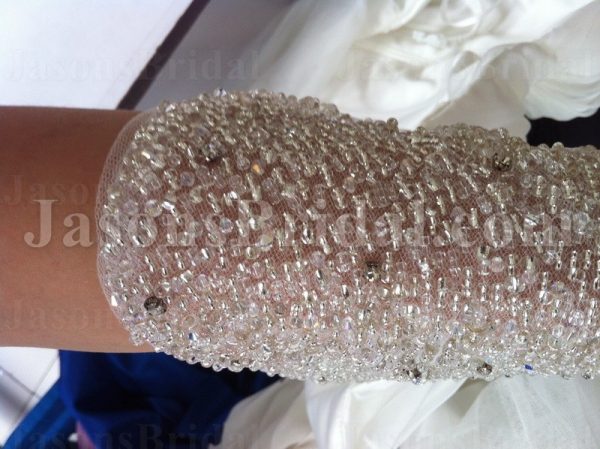 A-line Beaded Cap Sleeves Sweetheart Ruched Bodice Floor Length Draped Organza Wedding Dresses