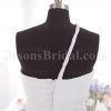 Empire Spaghetti One-shoulder Ruched Bodice Jeweled Sweep Train Chiffon Wedding Dresses