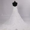 Fit-and-Flare Sweetheart Ruched Bodice Chapel Train Asymmetrical Layered Organza Wedding Dresses