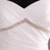 Trumpet Sweetheart Asymmetrical Ruched Jeweled Beaded Sweep Train Layered Ruffled Organza Wedding Dresses